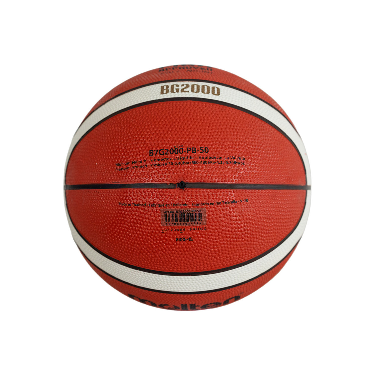 MOLTEN B7G2000-PBA 50TH ANNIVERSARY RUBBER BASKETBALL, , large image number null