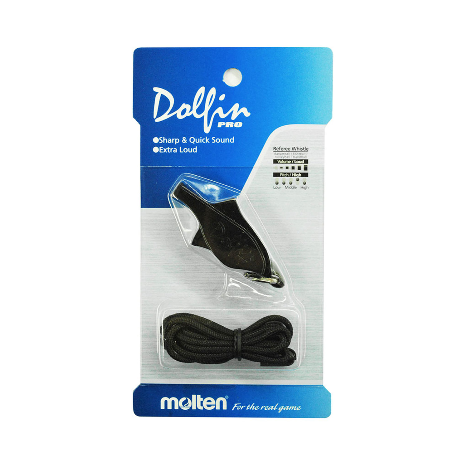 MOLTEN WDFPBK DOLFIN PRO PEA-LESS WHISTLE (BLACK), , large image number null